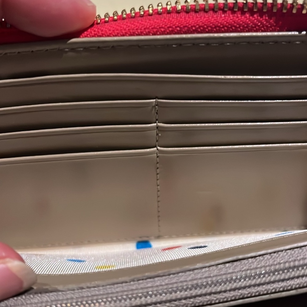 ♠️Kate Spade Large Zip Continental Wallet Deep Pink - Picture 8 of 16